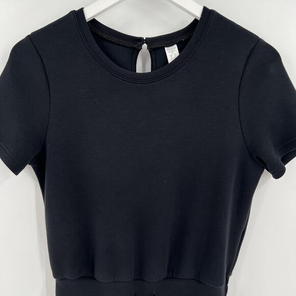 SPANX‎ AirEssentials Short Sleeve Romper Pockets Soft Airluxe Black Size XS - Picture 5 of 12